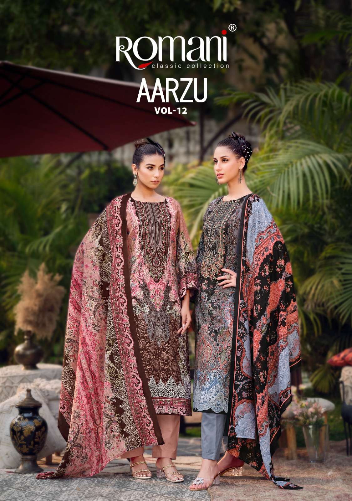 AARZU VOL-12 BY ROMANI 1095-001 TO 1095-008 SERIES SOFT COTTON WORK DRESSES