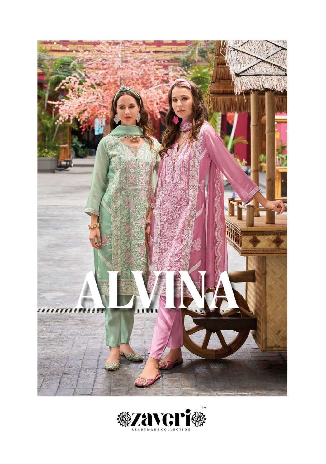 ALVINA BY ZAVERI 1362 & 1363 SERIES GEORGETTE WORK READYMADE DRESSES