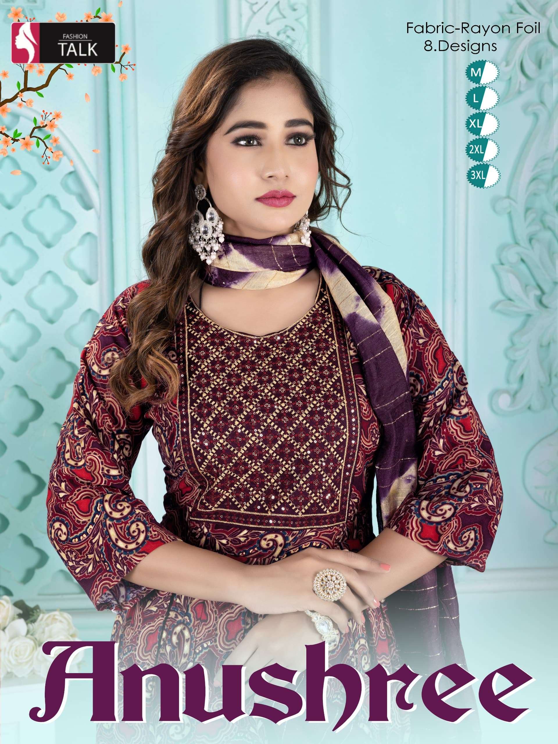 ANUSHREE BY FASHION TALK 2001 TO 2008 SERIES RAYON WORK READYMADE DRESSES
