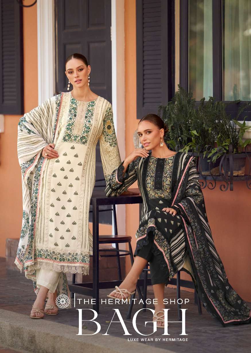 BAGH VOL-2 BY THE HERMITAGE SHOP BG-01 TO BG-06 SERIES SATIN WORK DRESSES
