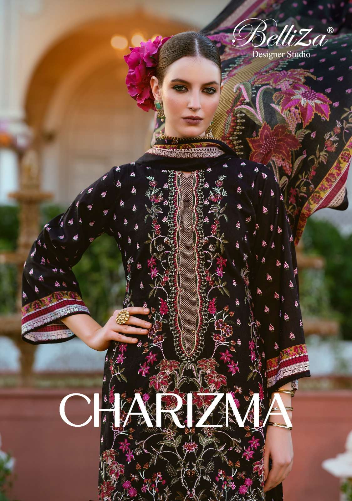 CHARIZMA BY BELLIZA 1032-001 TO 1032-008 SERIES COTTON PRINT WORK DRESSES