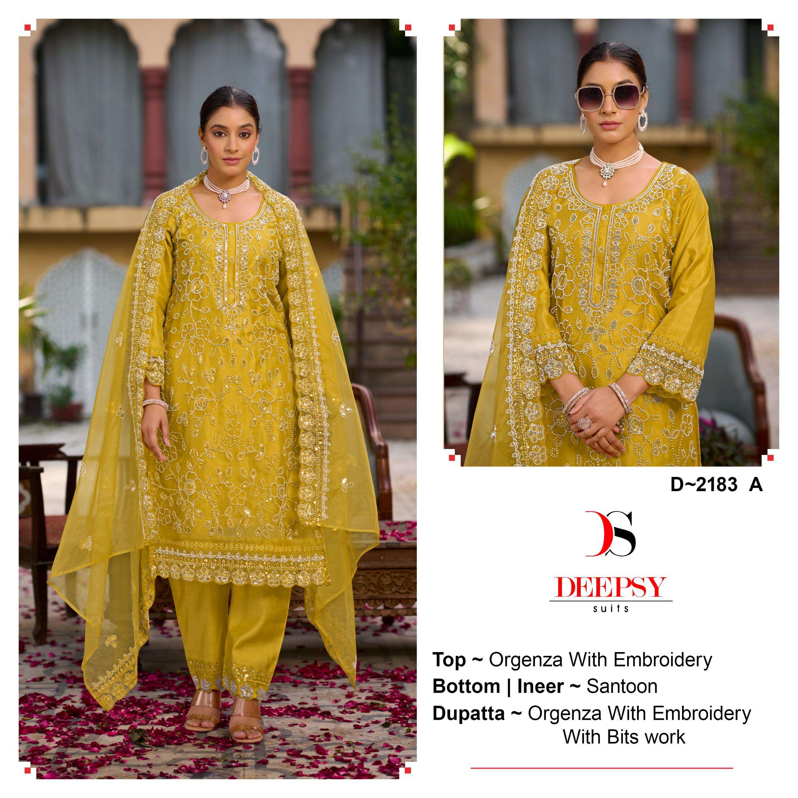 D-2183 COLOURS BY DEEPSY SUITS ORGANZA WORK PAKISTANI DRESSES