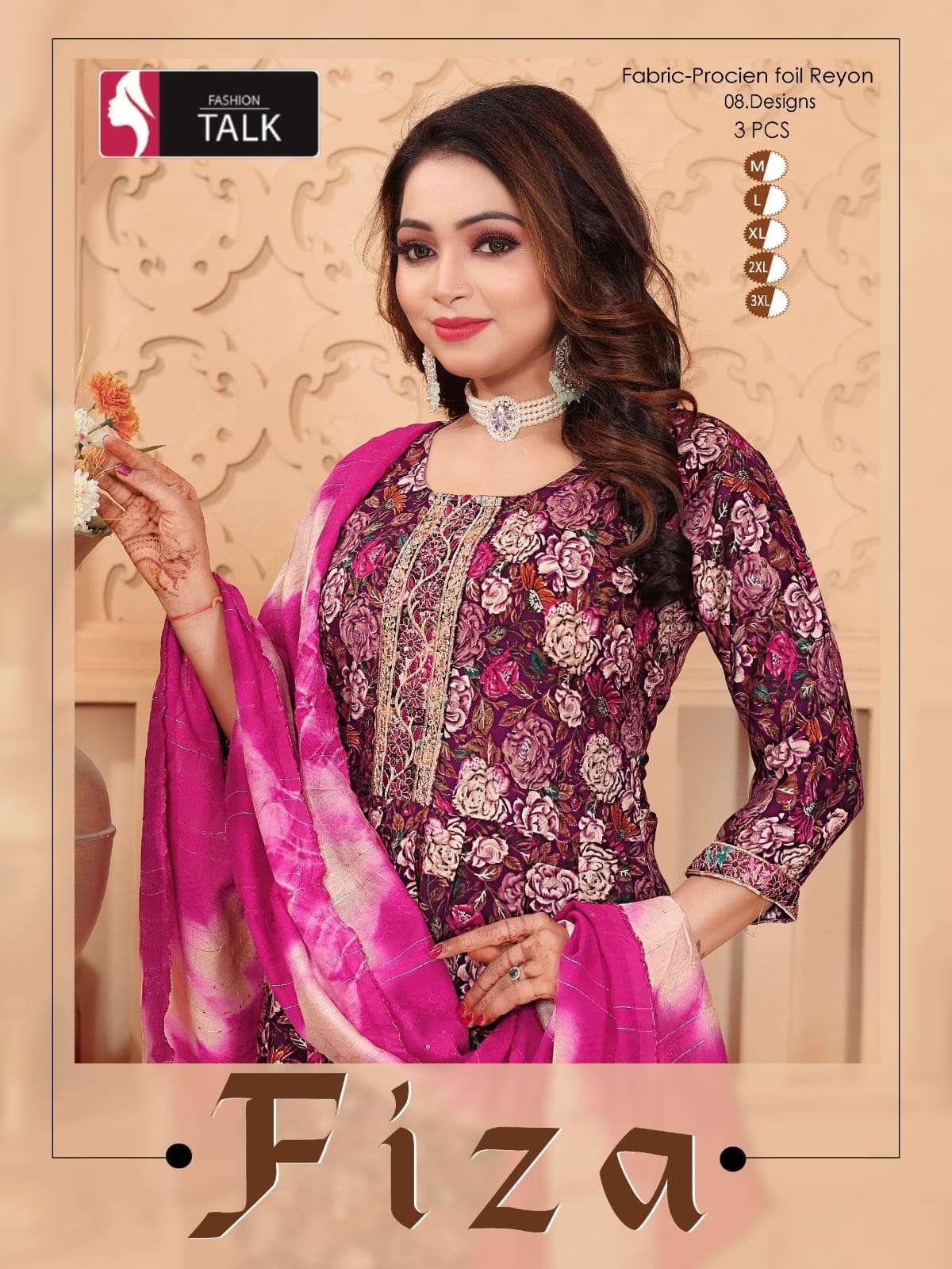 FIZA BY FASHION TALK 1001 TO 1008 SERIES RAYON PRINT WORK READYMADE DRESSES