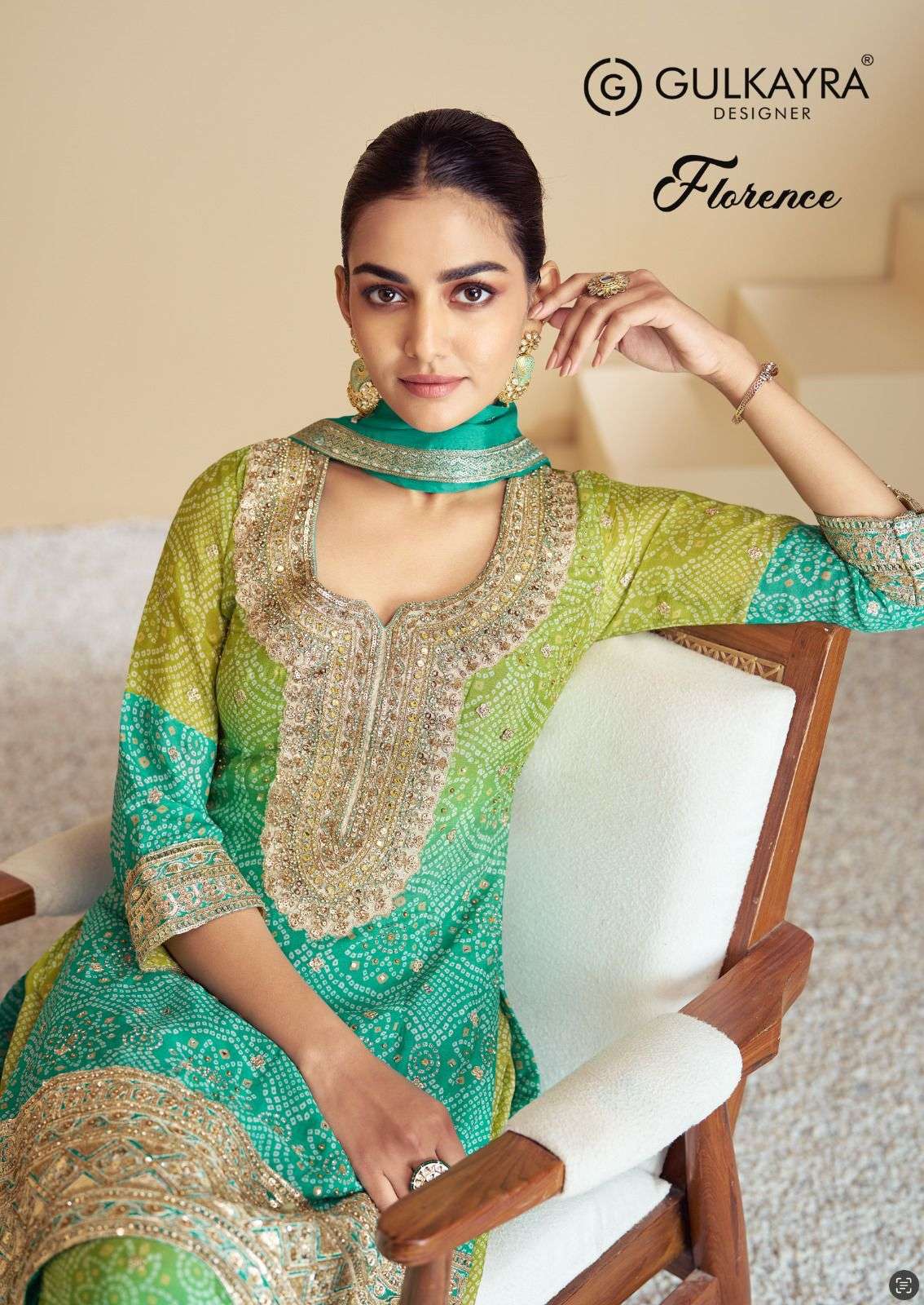 FLORENCE BY GULKAYRA 7483 TO 7485 SERIES CHINON PRINT WORK READYMADE DRESSES