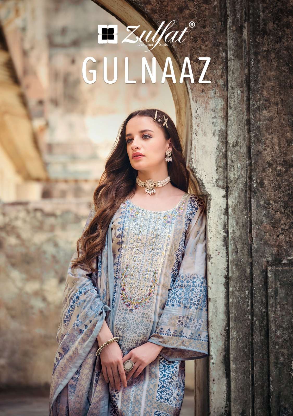 GULNAAZ BY ZULFAT 620-001 TO 620-008 SERIES COTTON PRINT WORK DRESSES
