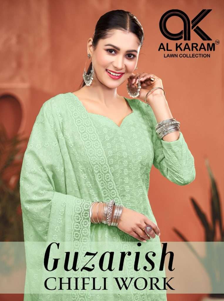 GUZARISH CHIFLI WORK BY AL KARAM 1001 TO 1008 SERIES COTTON WORK DRESSES