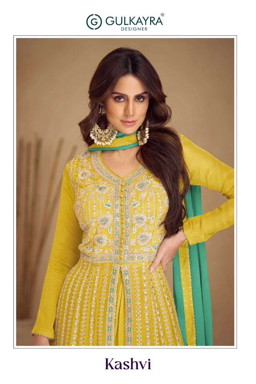 KASHVI BY GULKAYRA 7461-A TO 7461-C SERIES REAL CHINON WORK READYMADE DRESSES