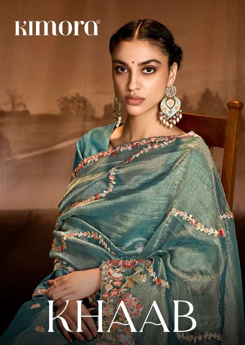 KHAAB BY KIMORA 2251 TO 2254 SERIES PURE MUSLIN BANARASI WORK DRESSES