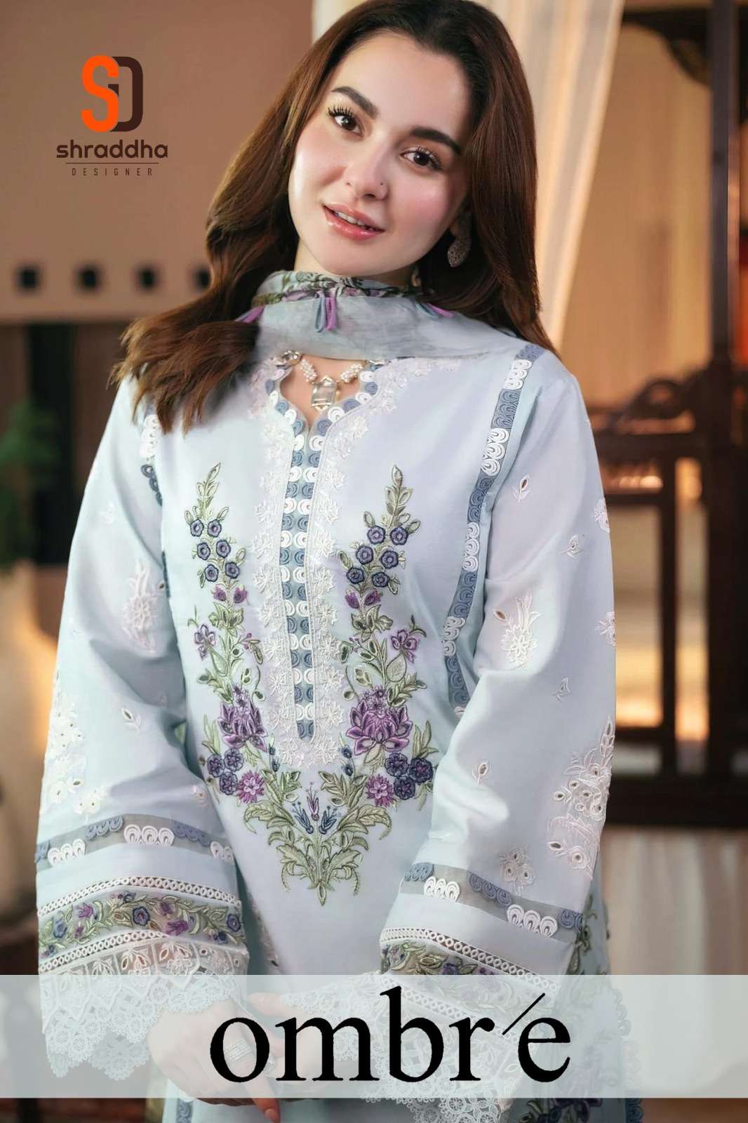 OMBRE BY SHRADDHA DESIGNER 1001 TO 1004 SERIES COTTON WORK PAKISTANI DRESSES