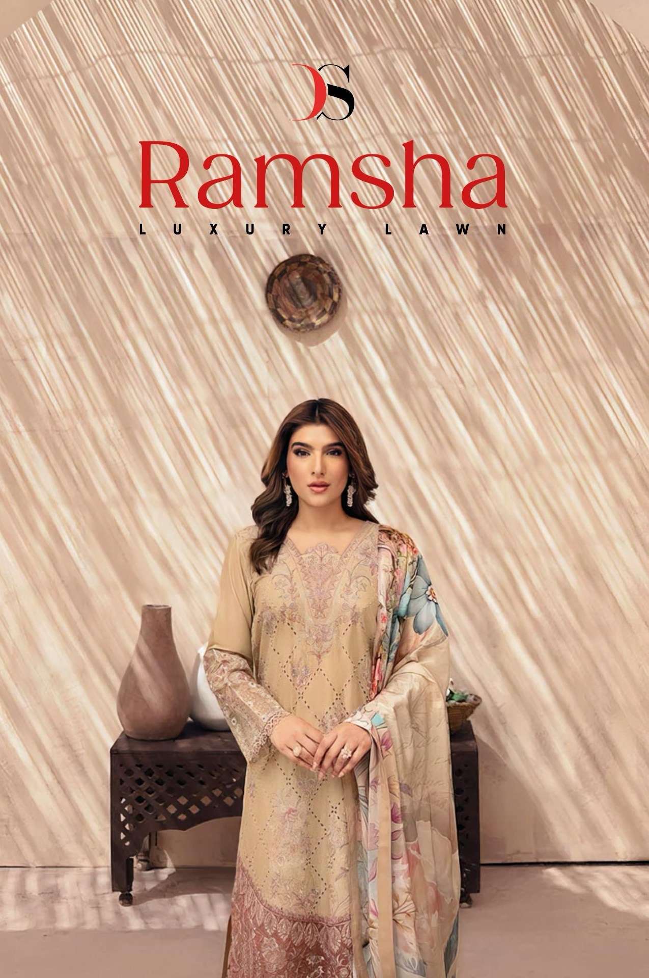 RAMSHA LUXURY LAWN BY DEEPSY SUITS 9051 TO 9056 SERIES COTTON WORK DRESSES