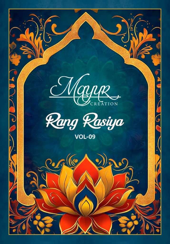 RANG RASIYA VOL-9 BY MAYUR CREATION 9001 TO 9010 SERIES COTTON PRINT DRESSES