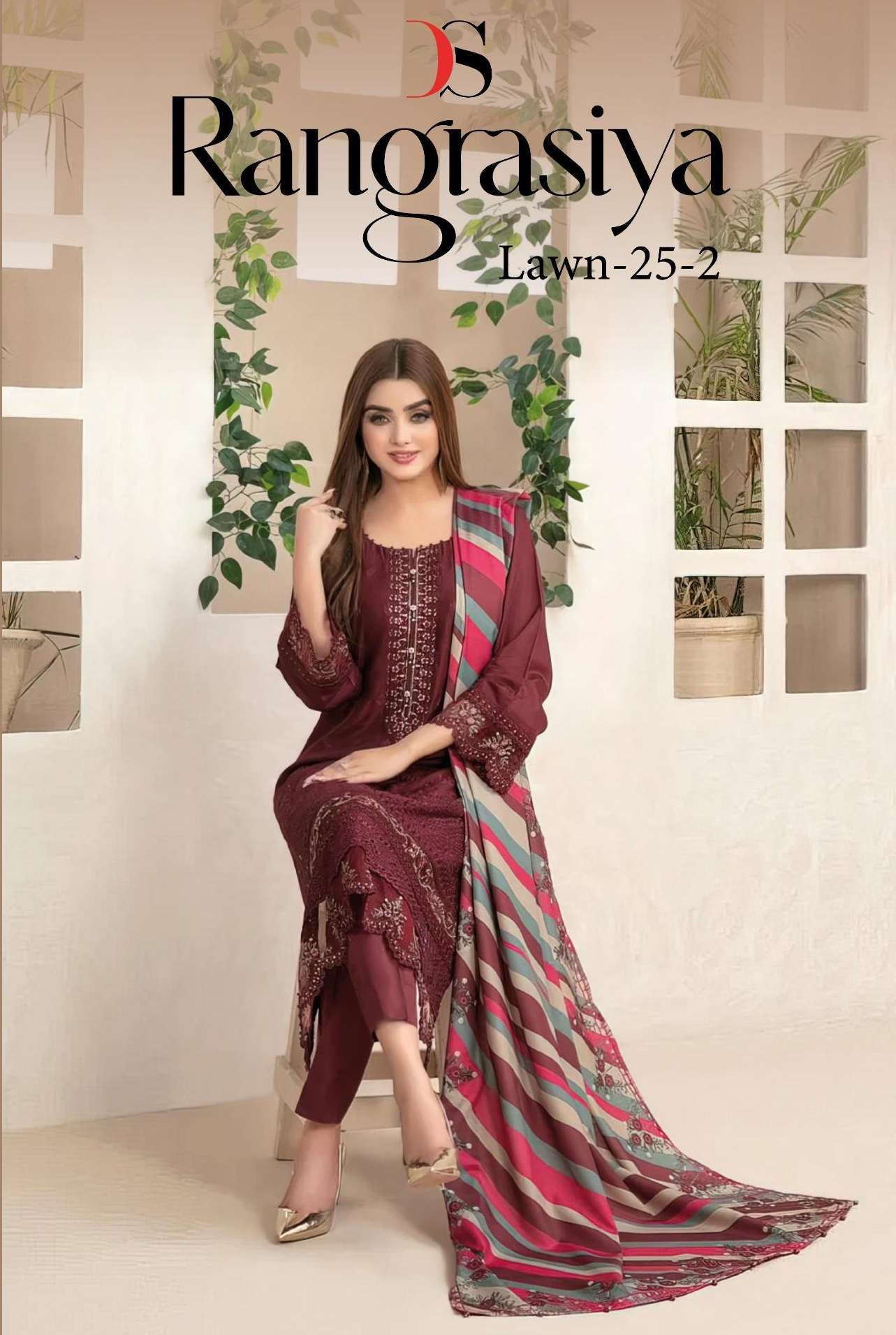 RANGRASIYA LAWN-25 VOL-2 BY DEEPSY SUITS 8091 TO 8096 SERIES COTTON WORK DRESSES
