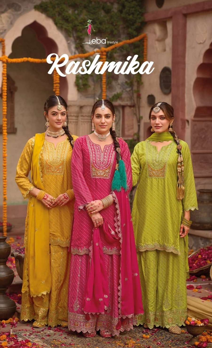 RASHMIKA BY EBA LIFESTYLE 1813 TO 1815 SERIES CHINON WORK READYMADE DRESSES