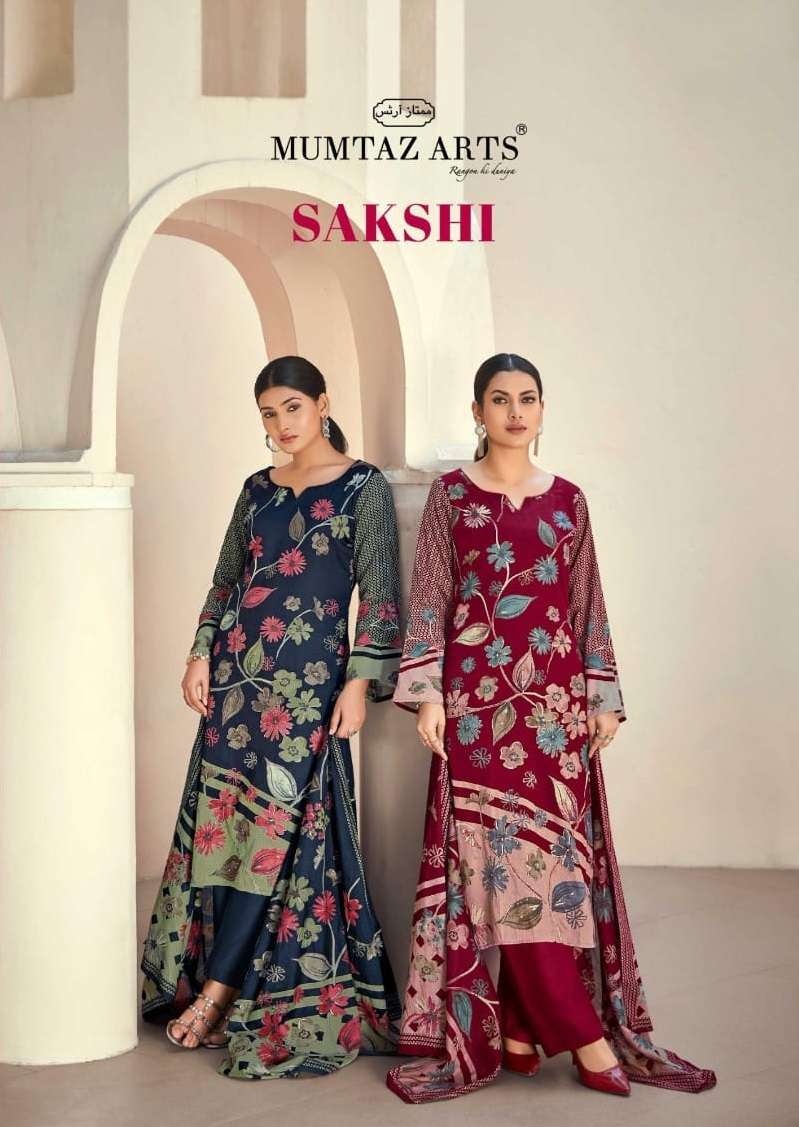 SAKSHI BY MUMTAZ ARTS 101 TO 104 SERIES JAM SILK PRINT WORK DRESSES
