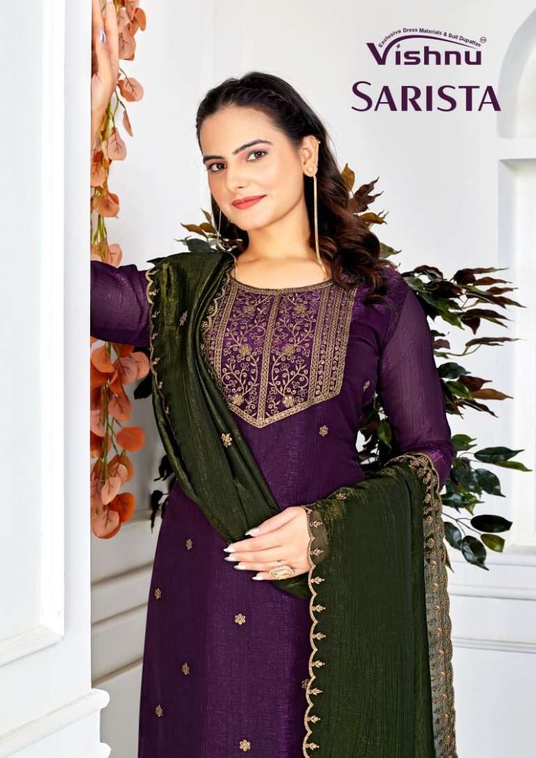 SARISTA BY VISHNU 97001 TO 97010 SERIES CRUNCHEY SILK WORK DRESSES