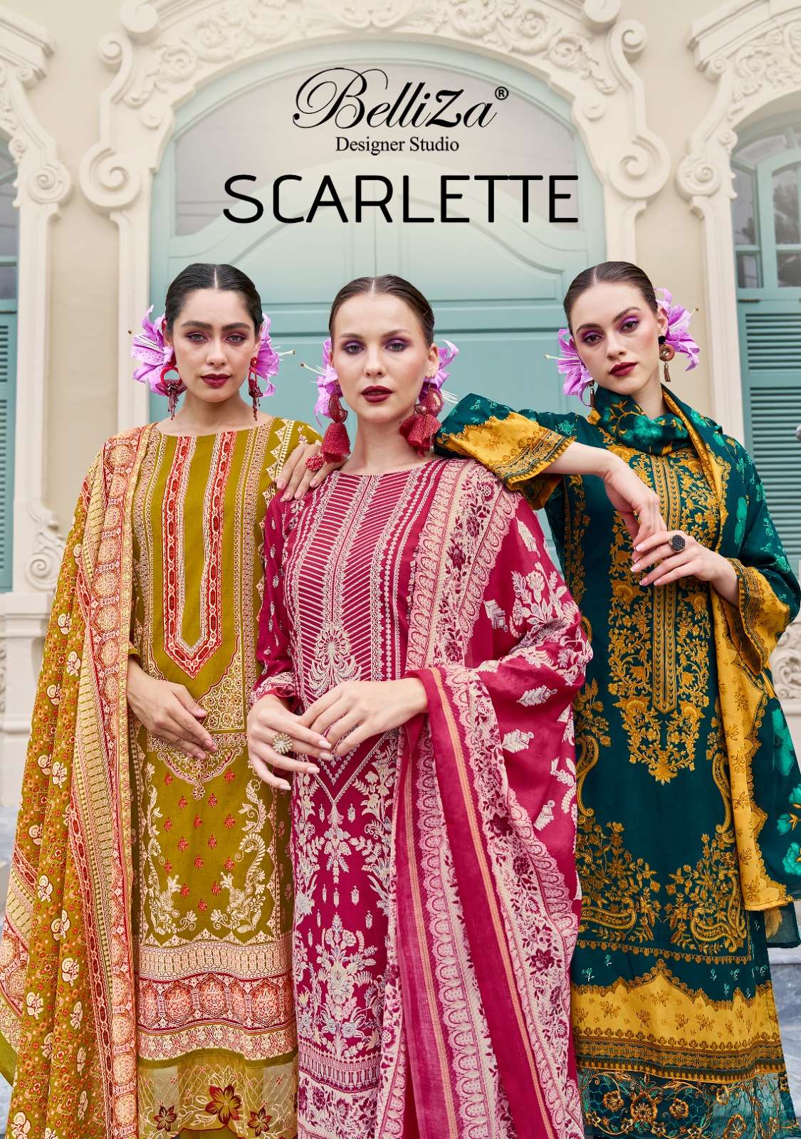 SCARLETTE BY BELLIZA 1033-001 TO 1033-008 SERIES COTTON WORK DRESSES