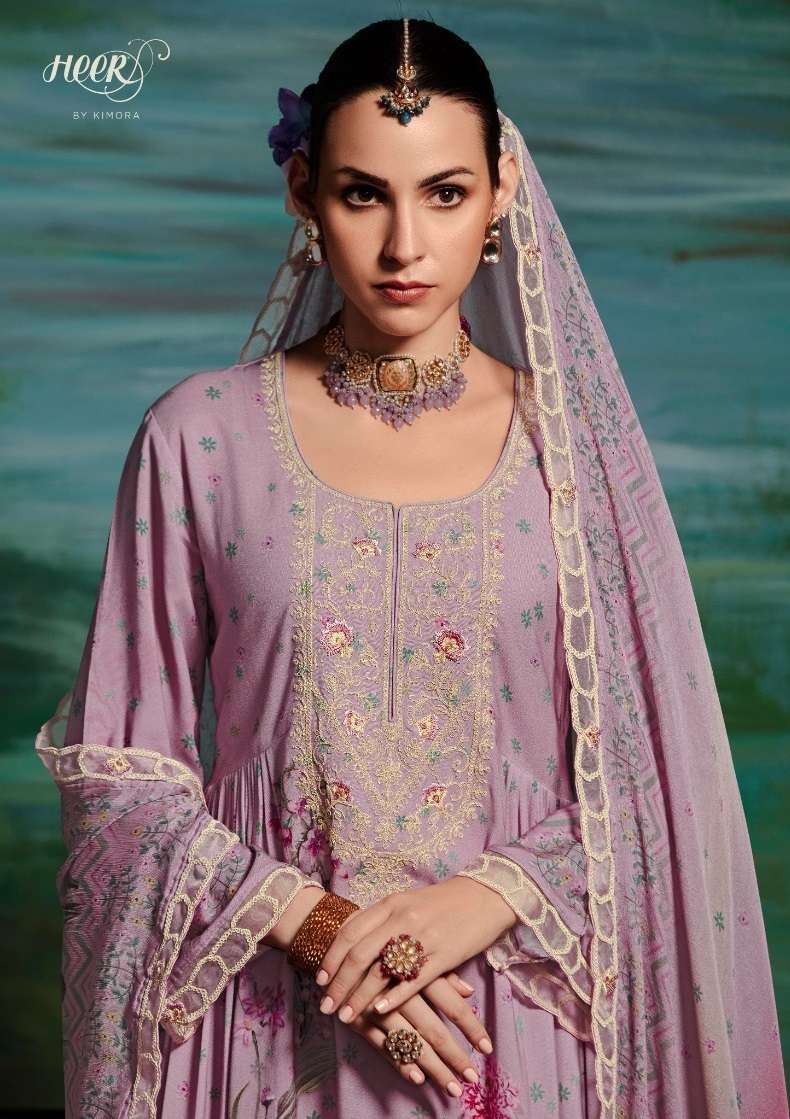 SHEHZAADI BY HEER 9521 TO 9526 SERIES MUSLIN PRNIT WORK DRESSES