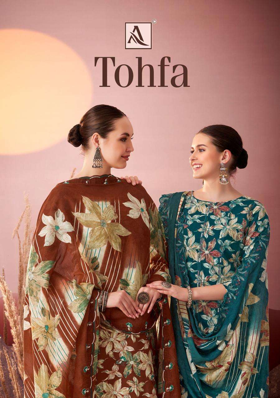 TOHFA BY ALOK SUIT 1736-001 TO 1736-006 SERIES CAMBRIC PRINT WORK DRESSES