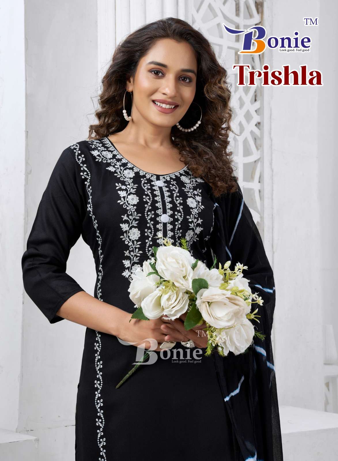 TRISHLA BY BONIE 1001 TO 1006 SERIES RAYON WORK READYMADE DRESSES