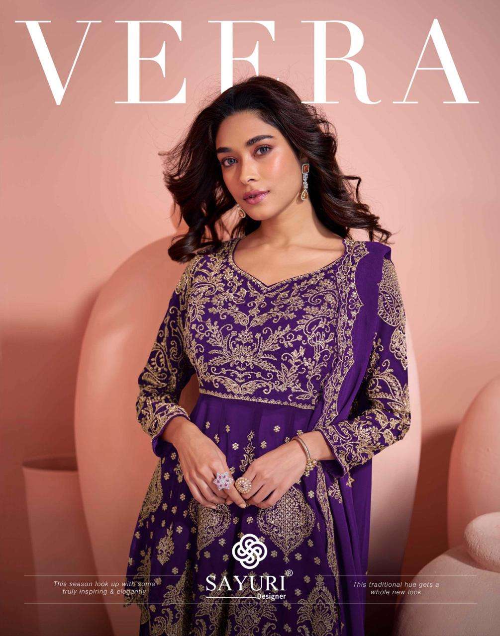 VEERA BY SAYURI 5777 TO 5777-B SERIES GEORGETTE HEAVY WORK READYMADE DRESSES