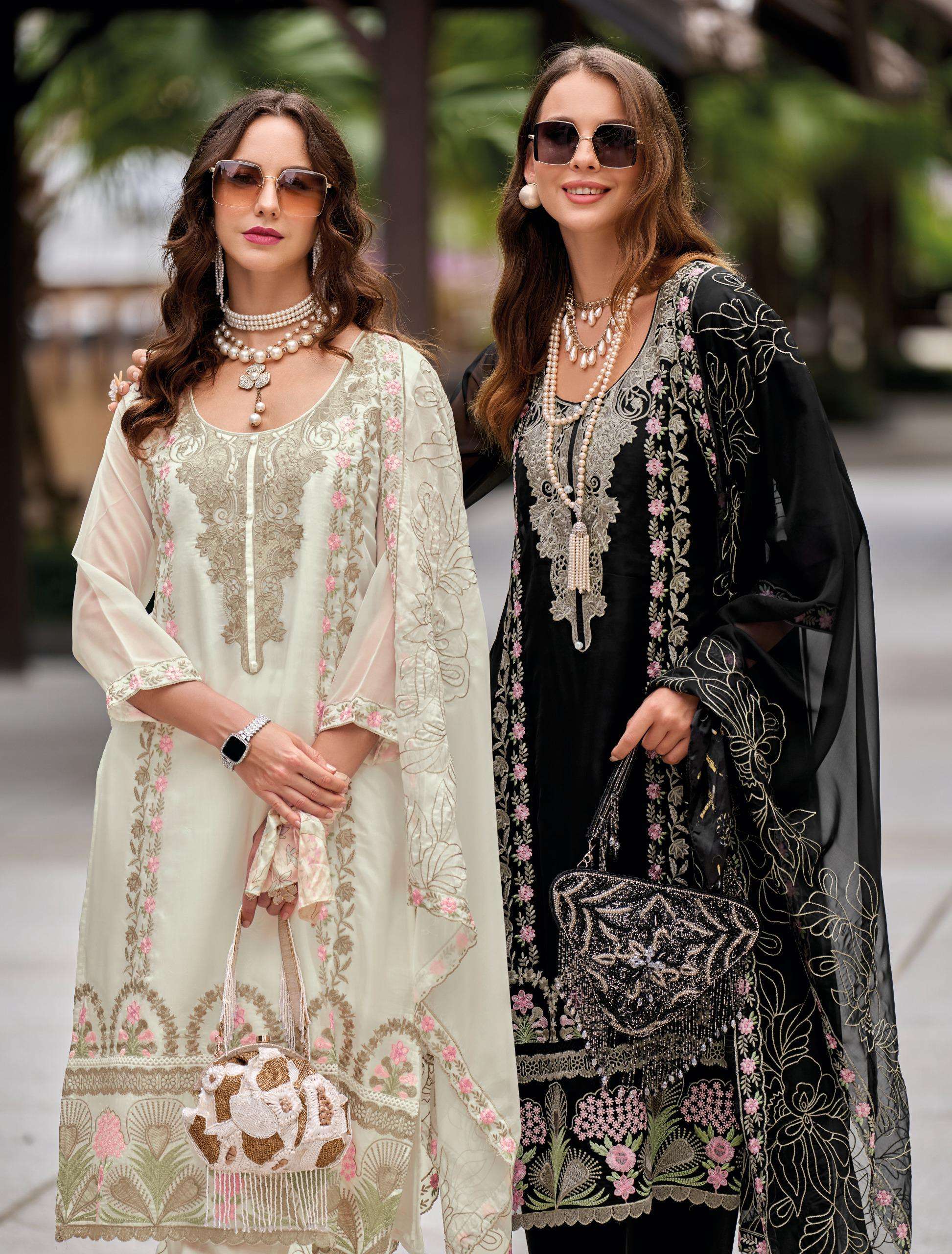 VIANA BY ZAVERI 1392 & 1393 SERIES BLOOMING ORGANZA WORK READYMADE DRESSES