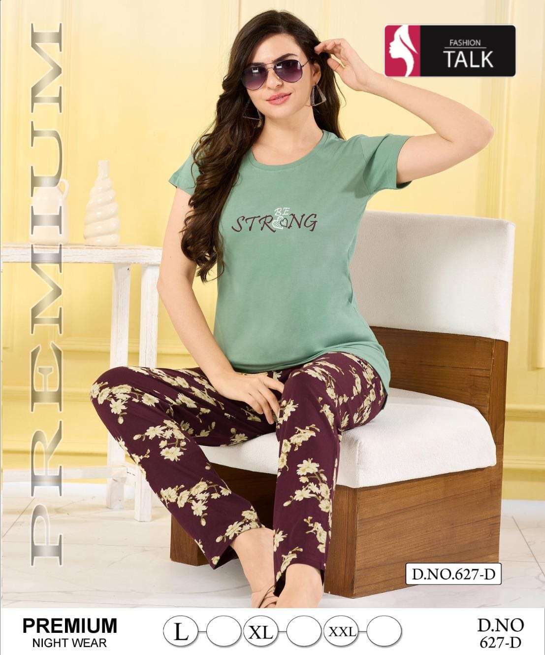 VOL PC-627 BYFASHION TALK 627-A TO 627-G SERIES HEAVY SHINKER NIGHT SUITS