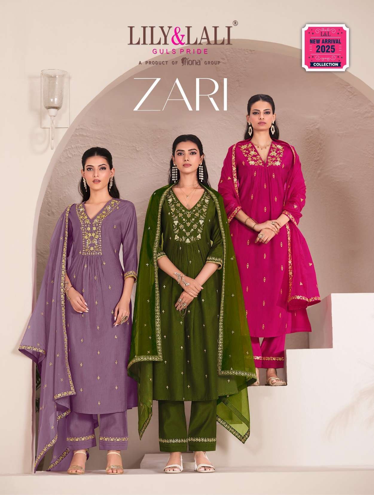 ZARI BY LILY & LALI 25501 TO 25506 SERIES VISCOSE WORK READYMADE DRESSES