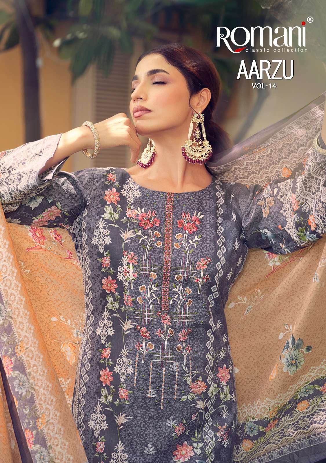 AARZU VOL-14 BY ROMANI 1097-001 TO 1097-008 SERIES COTTON WORK DRESSES