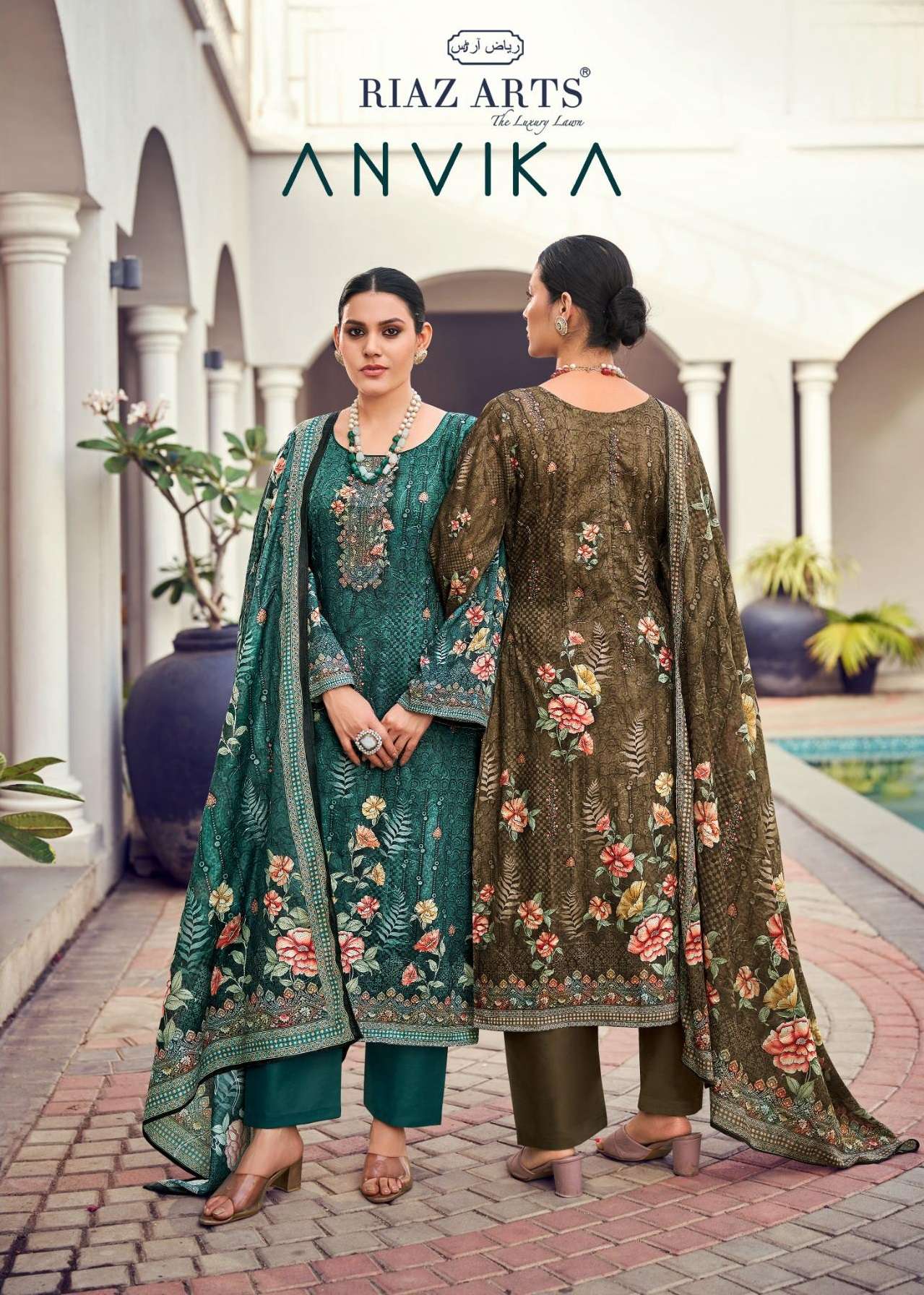ANVIKA BY RIAZ ARTS 101 TO 104 SERIES COTTON PRINT WORK DRESSES