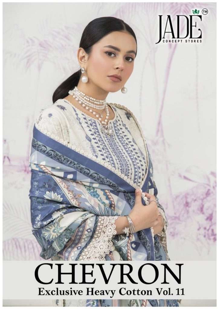 CHEVRON VOL-11 BY JADE 101 TO 106 SERIES LAWN COTTON PRINT PAKISTANI DRESSES