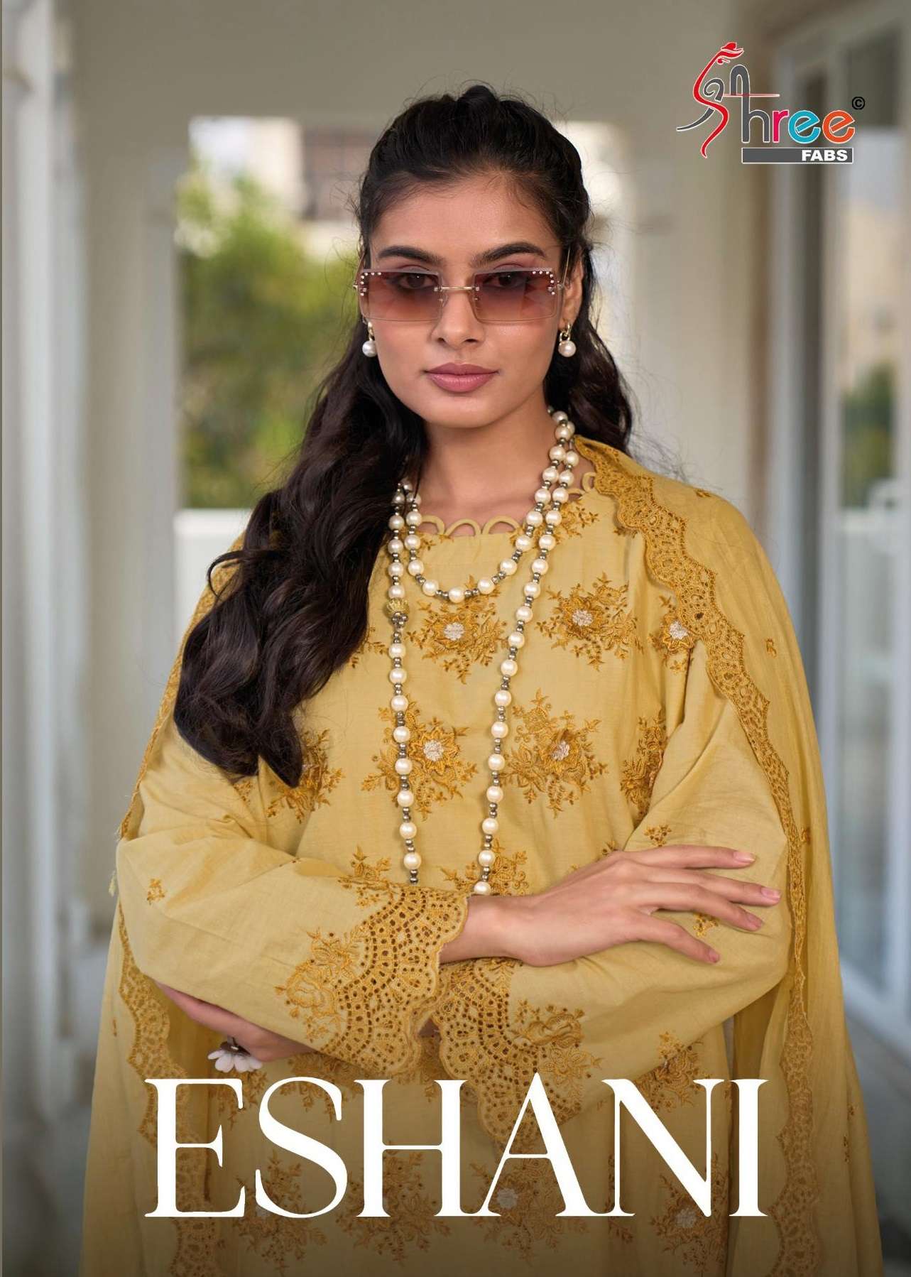 ESHANI BY SHREE FABS 1001 TO 1004 SERIES CAMBRIC WORK READYMADE DRESSES