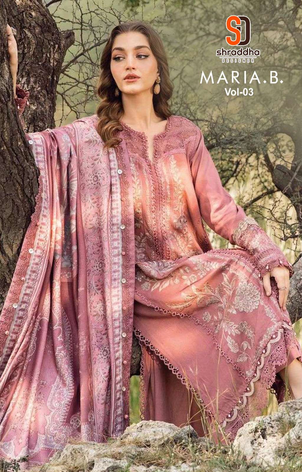 MARIA.B. VOL-3 BY SHRADDHA DESIGNER 3001 TO 3003 SERIES VISCOSE RAYON WORK DRESSES