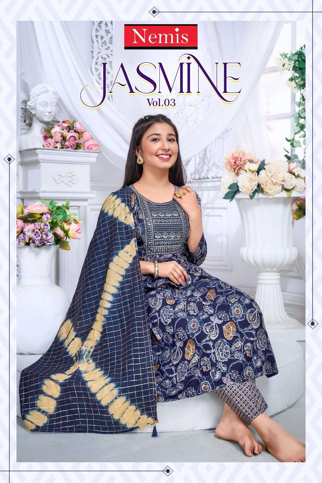 NEMIS JASMINE VOL-3 BY AQSAWHOLESALE CAPSULE FOIL PRINT READYMADE DRESSES