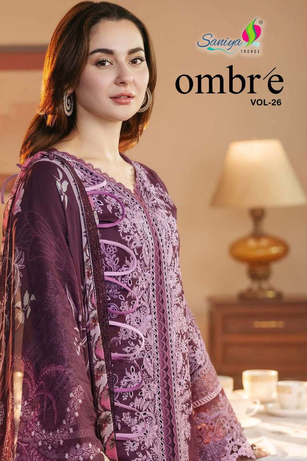 OMBRE VOL-26 BY SANIYA TRENDZ 26001 & 26002 SERIES COTTON WORK PAKISTANI DRESSES