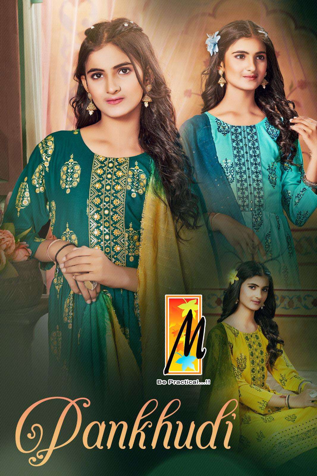 PANKHUDI BY MASTER 101 TO 108 SERIES RAYON PRINT WORK READYMADE DRESSES