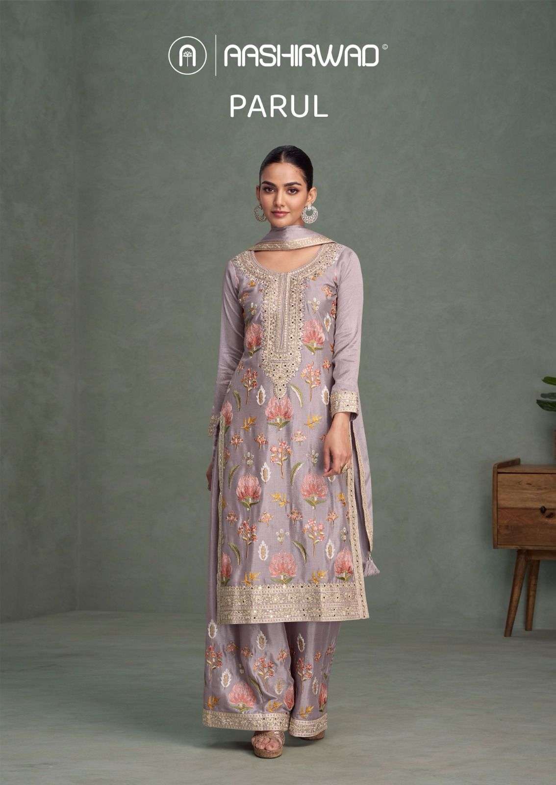 PARUL BY AASHIRWAD CREATION 10190 TO 10192 SERIES CHINON SILK READYMADE DRESSES