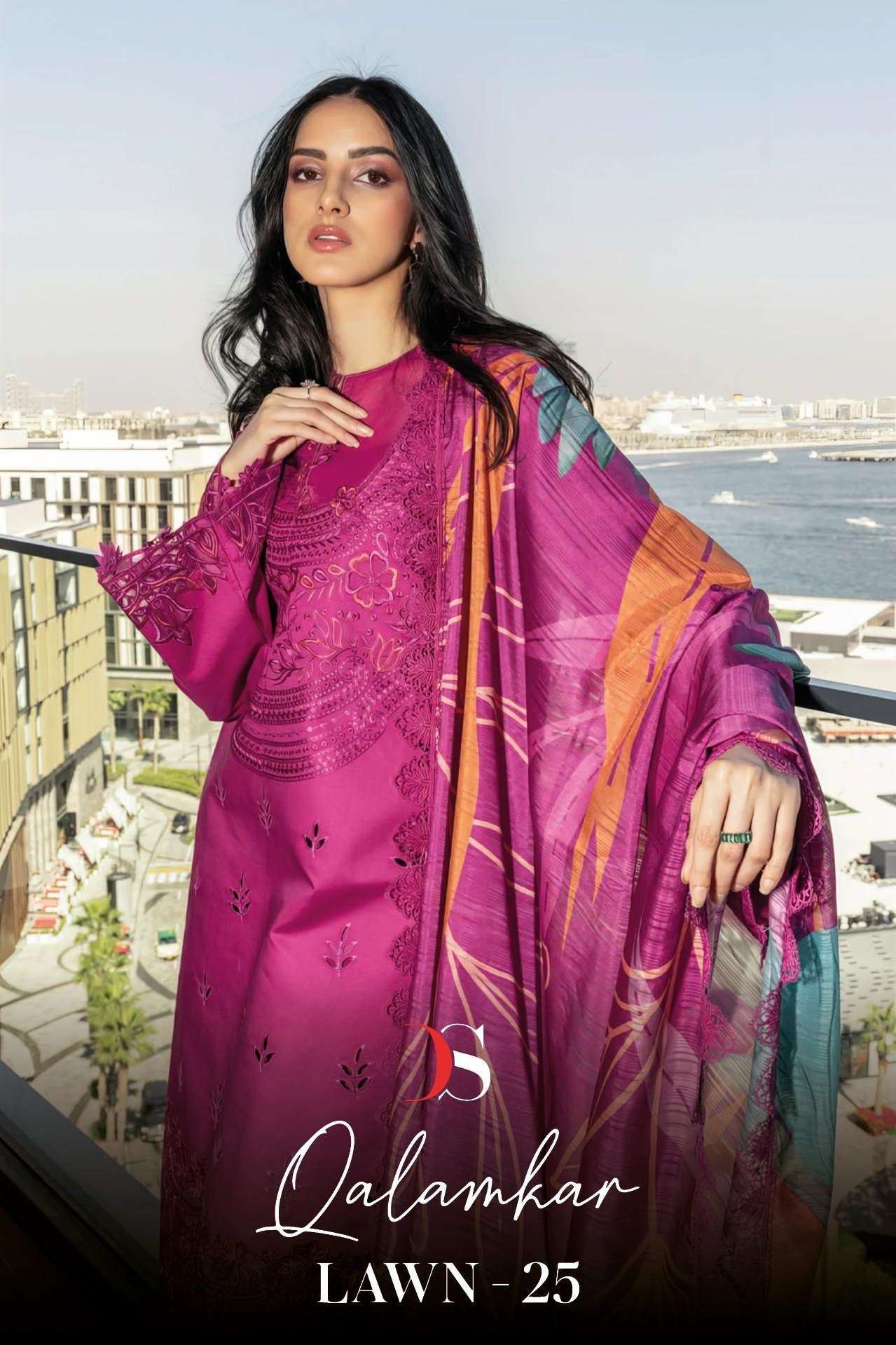 QALAMKAR LAWN-25 BY DEEPSY SUITS 1031 TO 1036 SERIES COTTON WORK DRESSES