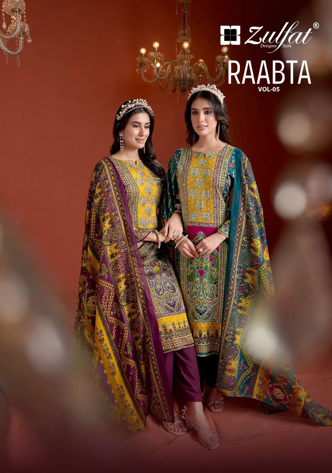 RAABTA VOL-5 BY ZULFAT 631-001 TO 631-006 SERIES JAAM COTTON WORK DRESSES