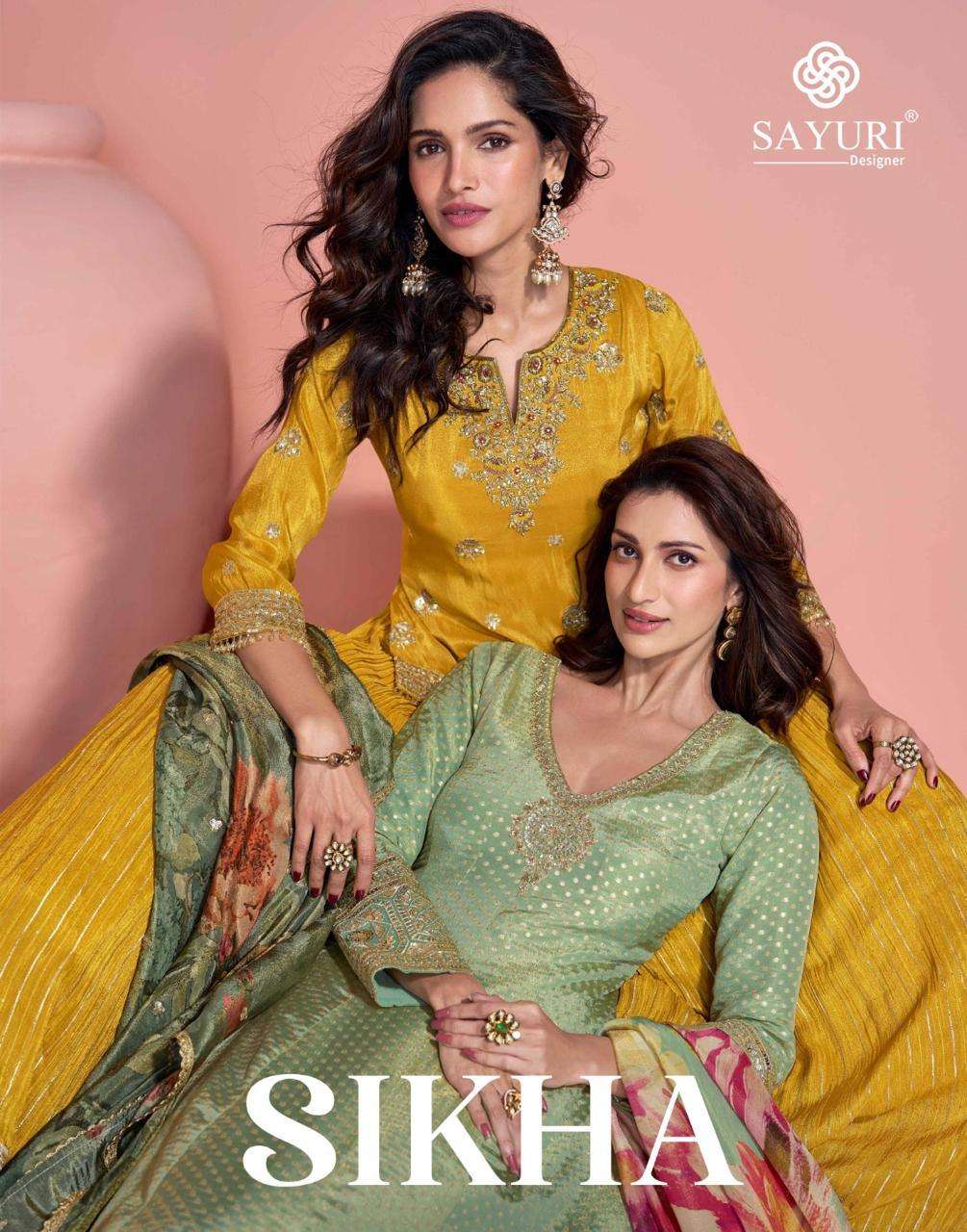 SIKHA BY SAYURI 5787 TO 5789 SERIES VISCOSE JACQUARD SILK WORK GOWN & DUPATTAS