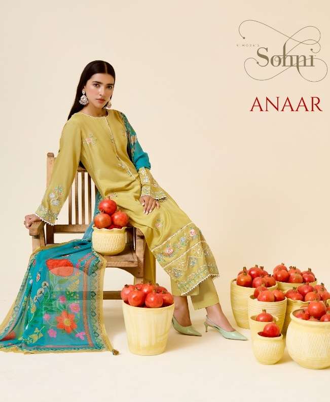 SOHNI ANAAR BY KIMORA 201 TO 204 SERIES MUSLIN EMBROIDERY WORK DRESSES