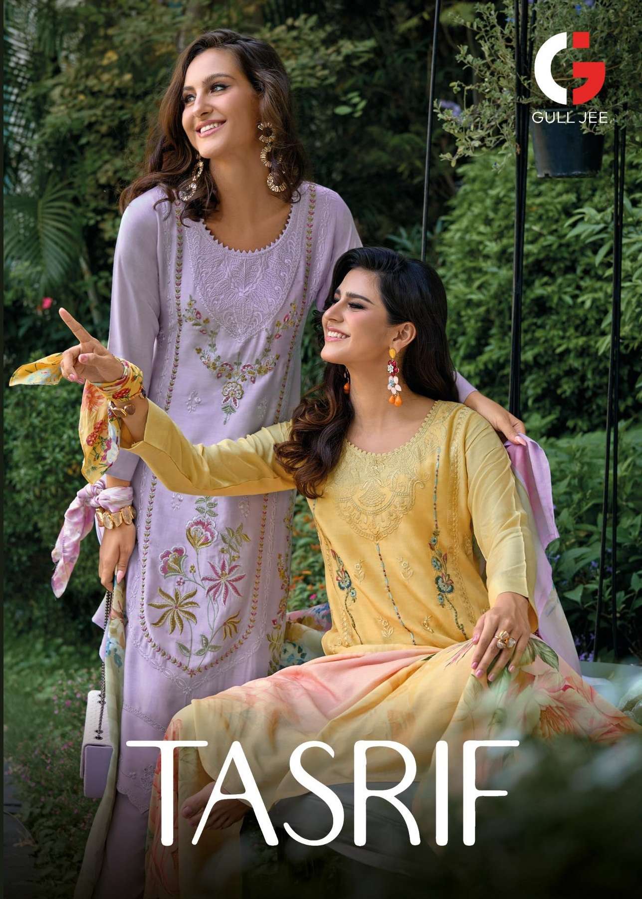 TASRIF BY GULL JEE 1001 TO 1006 SERIES MUSLIN SILK WORK PAKISTANI DRESSES