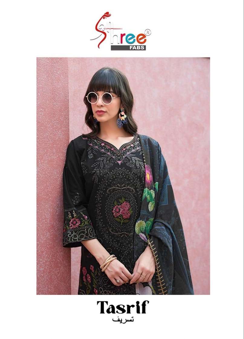 TASRIF LUXE BY SHREE FABS COTTON EMBROIDERY WORK PAKISTANI DRESSES