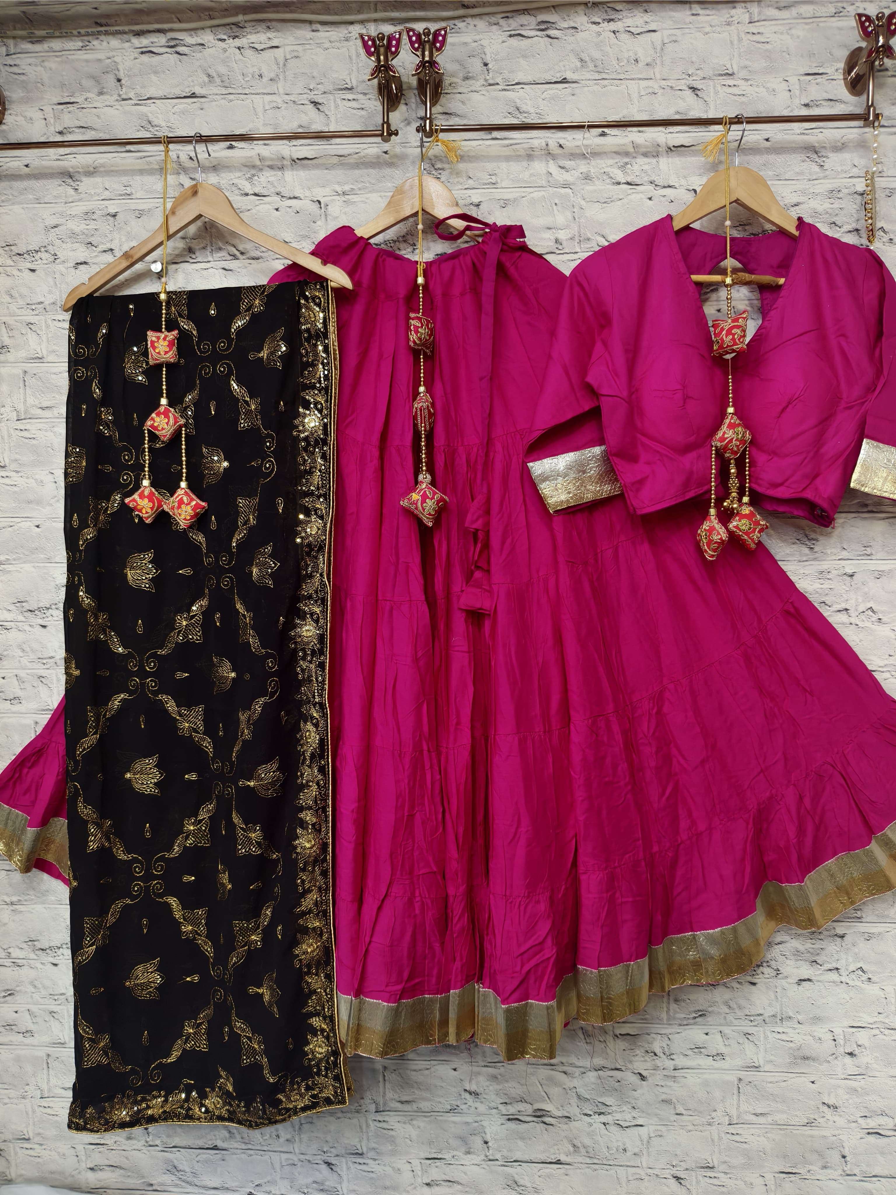 ASR-1216 COLOURS BY AQSAWHOLESALE RAYON COTTON WORK READYMADE CHANIYA CHOLIS