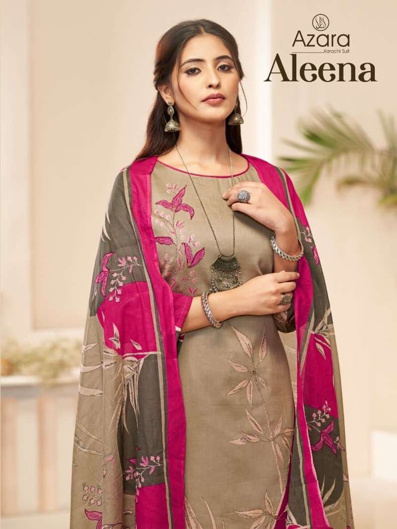 AZARA ALEENA BY RADHIKA FASHION COTTON PRINT HANDWORK DRESSES