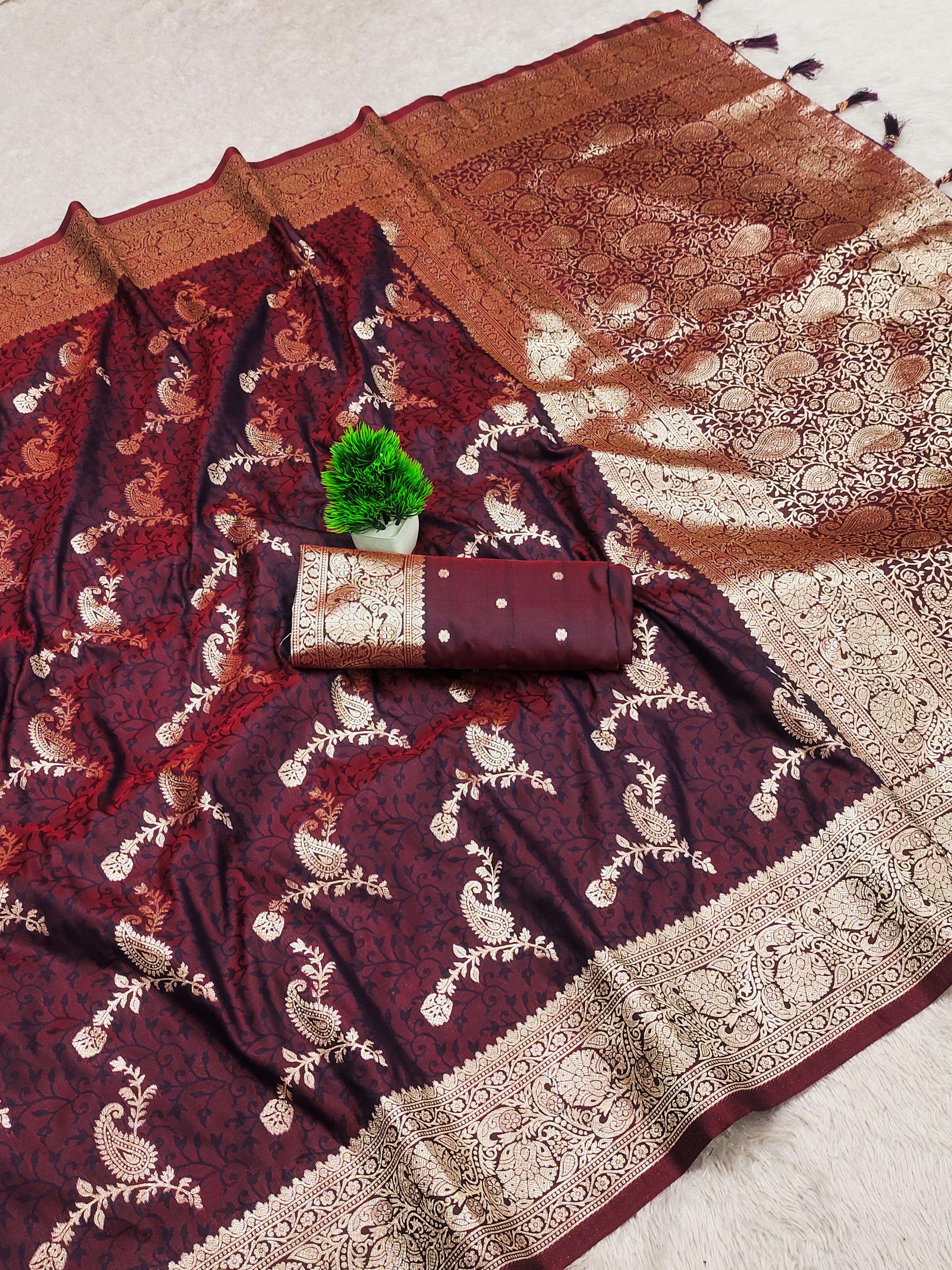 BANARASI VOL-16 BY AQSAWHOLESALE SOFT BANARASI SILK MEENAKARI SAREES