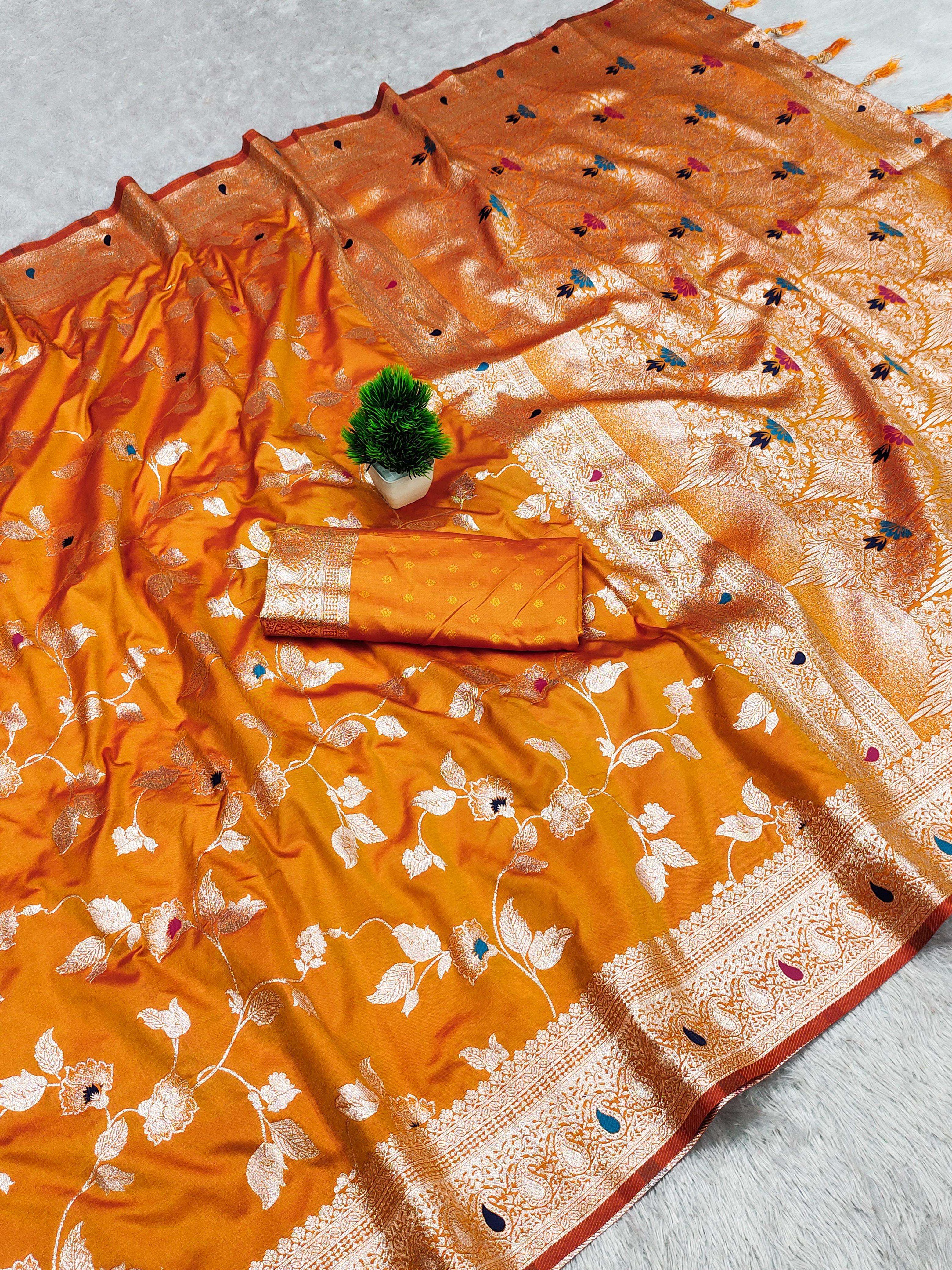 BANARASI VOL-4 BY AQSAWHOLESALE SOFT BANARASI SILK FESTIVE WEAR SAREES