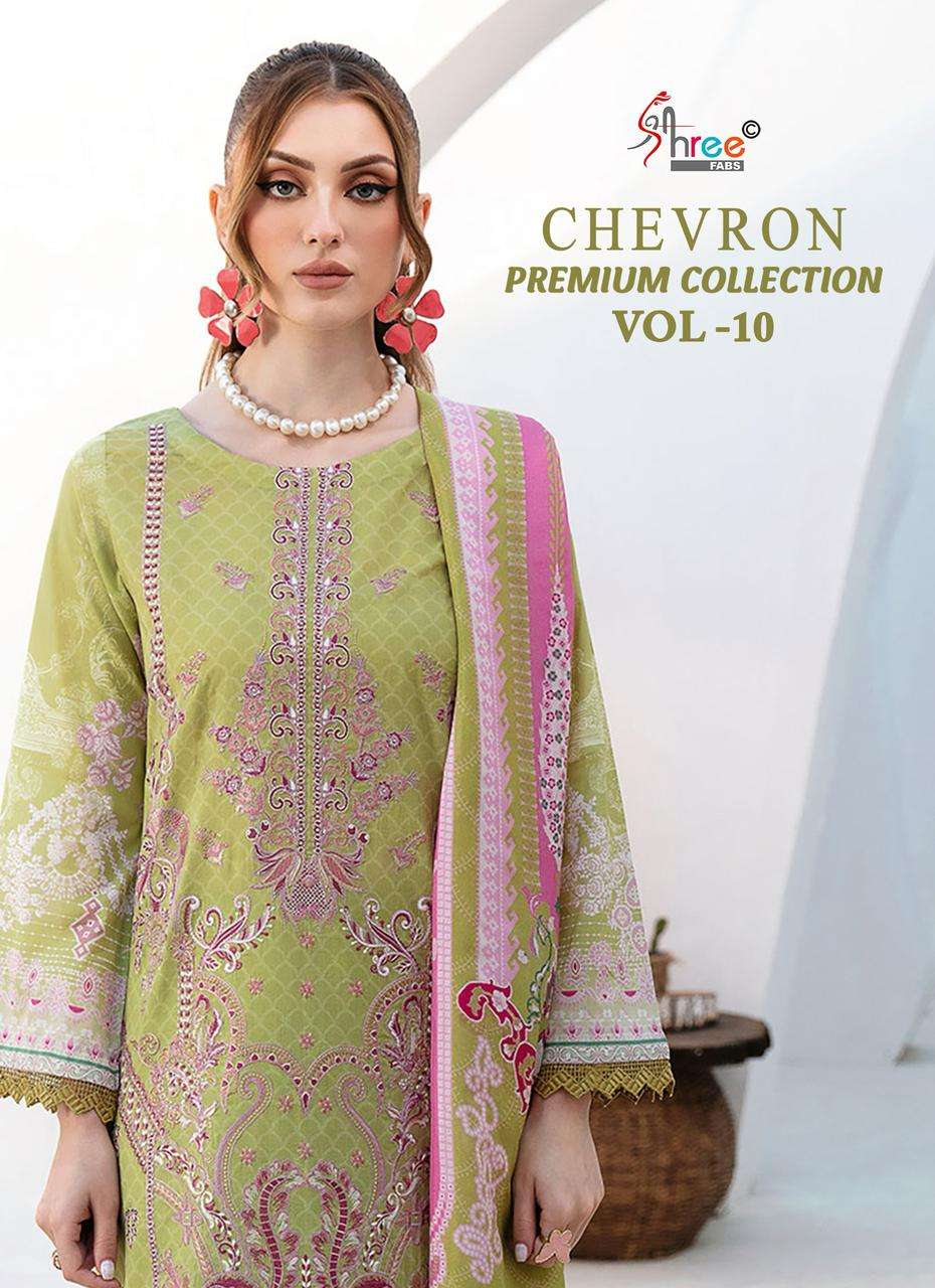 CHEVRON PREMIUM COLLECTION VOL-10 BY SHREE FABS COTTON PAKISTANI DRESSES