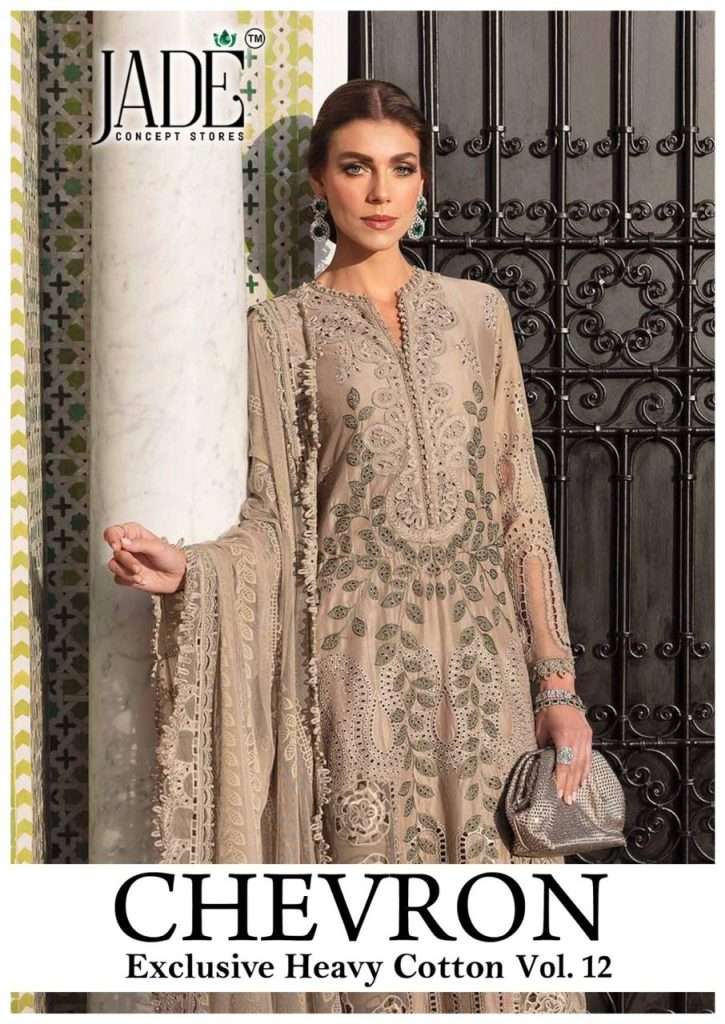 CHEVRON VOL-12 BY JADE 111 TO 116 SERIES PURE HEAVY COTTON PRINT DRESSES