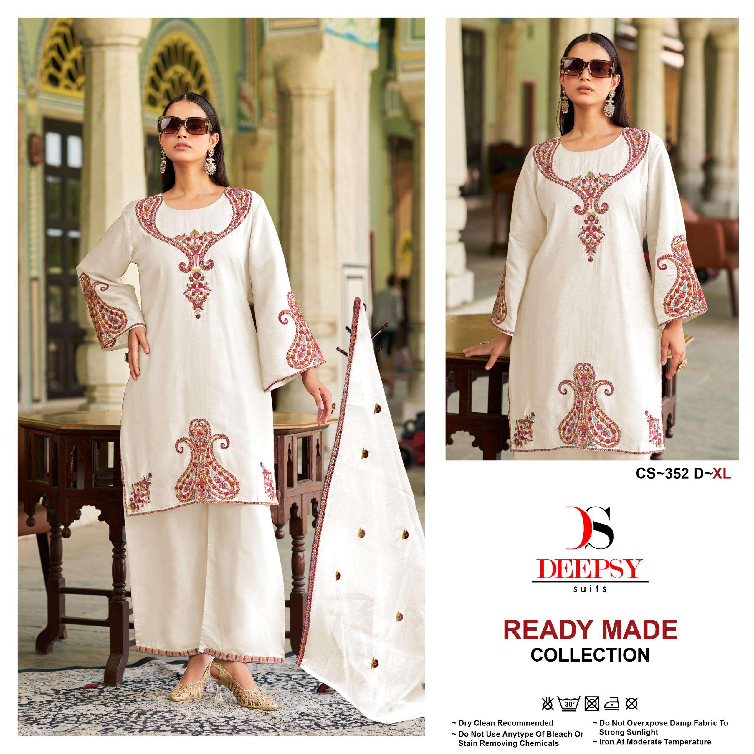 CS-352 COLOURS BY DEEPSY SUITS ROMAN SILK EMBROIDERED READYMADE DRESSES