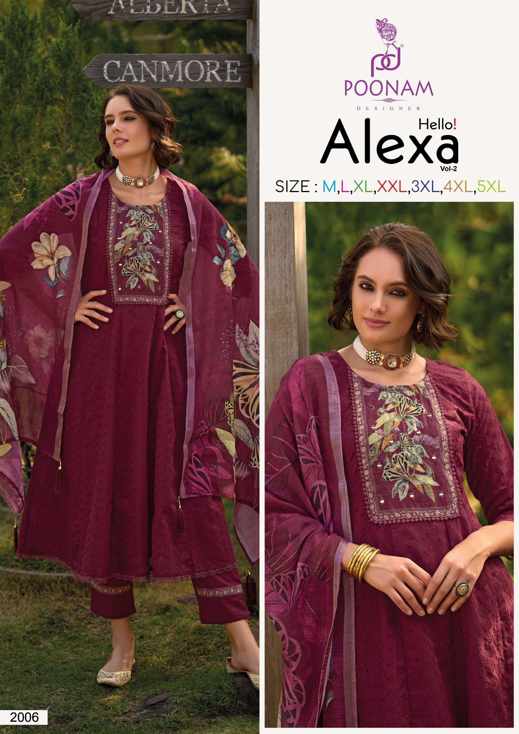 HELLO ALEXA VOL-2 BY POONAM DESIGNER 2001 TO 2006 SERIES COTTON READYMADE DRESSES